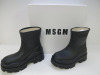 Pair of MSGM Boxed/New Stivale Donna/Women's Ankle Wellie Boot in Black, Size 37, RRP £285.00.