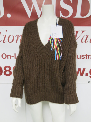 MSGM Milano Maglia Sweater in Brown, Lana Wool, Mohair, Polyamide & Fibre, Size XXS, RRP £495.00.