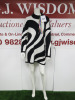 MSGM Milano Abito in Maglia Knitwear Dress in Black & White , Virgin Wool, Size S, RRP £425.00. - 2