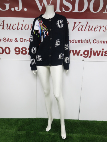 3 x MSGM Milano Maglia Cardigan in Navy Wool & Polyester, Size (M/L/XL), RRP £445.00 each.