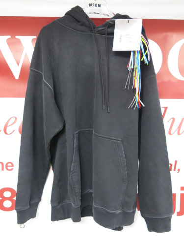 5 x MSGM Milano Oversized Plane Hoodies in Black Cotton, Size (XS/XS/S/M/XL), RRP £325.00 each.