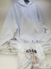 9 x MSGM Milano Hoodies in White with Motif in Cotton, Size (XS/S/S/M/M/L/L/XL/XL), RRP £210.00 each. - 2