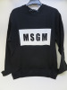 13 x MSGM Milano Sweat Shirts in Black, Cotton with Motif, Size (XS/XS/S/S/S/S/M/M/M/L/L/XL/XL), RRP £170.00 each - 4