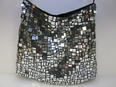 MSGM Milano Hand Crafted Sequinned Mirrored Skirt, Size 44, RRP £1380.00