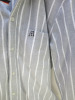 3 x MSGM Milano Long Sleeve Camicia Shirt in Grey & White Stripe with M Motif, Size (39/40/43), RRP £280, Total RRP £840.00 - 2