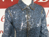 MSGM Milano Handcrafted Long Sleeve Blue & Gold Sequin Camicia Shirt, Size 36, RRP £1100.00. - 2