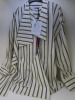 3 x MSGM Milano Camicia Shirt in Cream & Beige Stripe, Size (40/40/42), RRP £365, Total RRP £1095.00. - 3