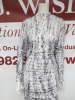 MSGM Milano Abito Long Dress in White & Black Fur Pattern, Size 36, RRP £825.00. - 2