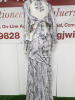 MSGM Milano Abito Long Dress in White & Black Fur Pattern, Size 36, RRP £825.00. - 3