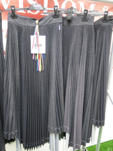 5 x MSGM Milano Gonna Pleated Skirt in Dark Grey, Size (36/38/40/40/42), RRP £565.00 each.