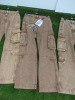 3 x MSGM Milano Brown Combat Jeans, Cotton, Size (40/42/46), RRP £495, Total RRP £1485.00. - 2