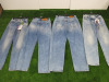 4 x MSGM Milano Jeans in Blue, Size (38/40/40/46), RRP £345, Total RRP £1380.00