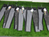 5 x MSGM Milano Grey & Black Jeans with Ruffled Leg Detail, Size (38/40/42/44/46), RRP £565, Total RRP £2825.00.