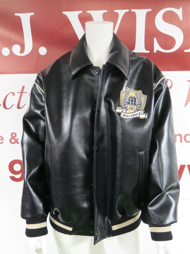 MSGM Milano Giubbino Jacket, Black Polyester, Size 36, RRP £795.00.