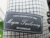 MSGM Milano Cappotto Coat in Grey Check with Black Ruffle Sleeves, Size 42, RRP £795.00. - 5