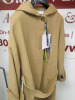 MSGM Milano Cappotto Coat in Camel with Hood & Belt, Virgin Wool, Size 38, RRP £840.00. - 2