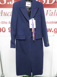 MSGM Milano MSGM Tailoring Cappotto Coat in Navy, Wool, Size 36, RRP £795.00.