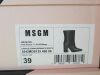 Pair of MSGM Boxed/New Women's Leather Ankle Boots in Black with Dustcover, Size 41, RRP £595.00. - 2