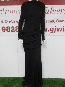 MSGM Milano Abito Long Dress in Black, Size 40, RRP £795.00.