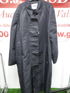 MSGM Milano Trench Coat in Black, Size 50, RRP £765.00.