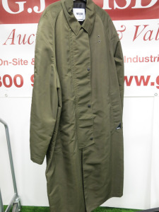 MSGM Milano Trench Coat in Green, Size 46, RRP £765.00.