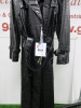 MSGM Milano Cappotto Coat in Faux Black Crocodile Effect with Belt, Size 46, RRP £895.00. - 2