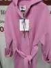 MSGM Milano Cappotto Coat in Pink with Hood & Belt, Virgin Wool, Size 40, RRP £840.00. - 2