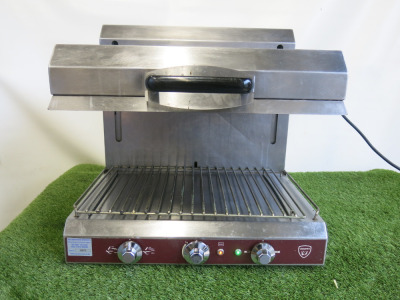 Charvet Commercial Electric Rise & Fall Salamander Grill with Adjustable Height, Model VO3198. Size H57 x W60 x D57.