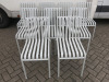 9 x Hay Style Palissade Metal Chair in Powder Coated Light Grey.
