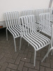 9 x Hay Style Palissade Metal Chair in Powder Coated Light Grey. - 2