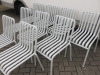 9 x Hay Style Palissade Metal Chair in Powder Coated Light Grey. - 3