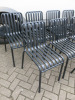13 x Hay Style Palissade Metal Chair in Powder Coated Black. - 2