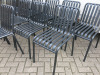 13 x Hay Style Palissade Metal Chair in Powder Coated Black. - 4