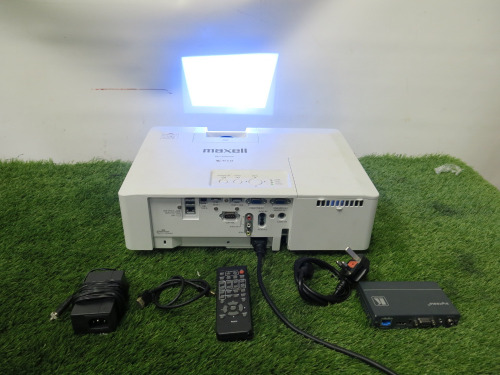 Maxell 3LCD Projector, Model MC-EW5001, S/N F9CE00016. Comes with Remote Control, Power Supply, & Kramer Digi Tools TP-580R.