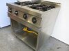 Charvet One Stainless Steel 4 Ring Gas Burner Top with Shelf Under, Model B00105. Size H90 x W80 x D75cm. - 8