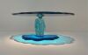 Danny Lane Sculpture "Azure" Copper Blue Studio Glass Low Iron Glass Coffee Table, 71cm High x 113cm Wide x 940 Wide.