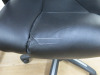 2 x Office Swivel Chairs Upholstered in Black Faux Leather. - 6