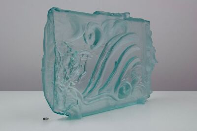 Danny Lane Glass Sculpture " Curved Cast Study"