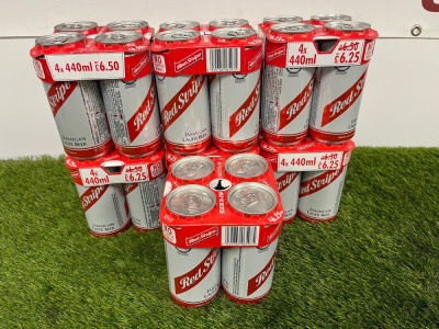 7 x Packs of 4 Cans of Red Stripe Beer, 440ml.