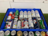Crate Containing 52 x Cans of Assorted Lagers to Include: 8 x San Miguel, 568ml, 5 x Budweiser, 568ml, 5 x Heineken, 568ml, 6 x Red Stripe, 440ml, 7 x Stella, 440ml, 7 x Estrella, 440ml, 9 x Peroni, 440ml, 5 x Kronenberg, 440ml. NOTE: crate not included. - 2