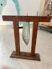 Early Danny Lane Layered Glass Hanging Scultpure 'Ralph Lauren Bond Street Maquette" on Wooden Frame. Size Height 79cm.