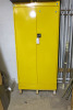 2 Door Yellow Lockable COSHH Cabinet with Key, Size H190 x W90 x D50cm. NOTE: contents not included.