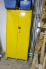 2 Door Yellow Lockable COSHH Cabinet with Key, Size H190 x W90 x D50cm. NOTE: contents not included. - 3