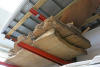 Shelf Containing 5 x Slabs of Elm. Size Approx L2.4M x W70cm x Thickness 4-6cm. - 2