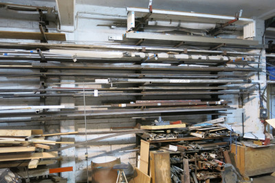 Rack Containing Approx 70 Lengths of 4-6M Lengths of Metal to Include: Box Metal, Tube, Solid Bar, Flat Plate & Aluminium Tube & Bar (As Viewed/Pictured).