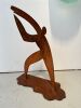 Danny Lane Steel Metalwork Sculpture 'Man Catching a Star' Maquette, Rusted & Waxed Forged Steel. Model for Wembley Park. Size Height 56cm. - 4