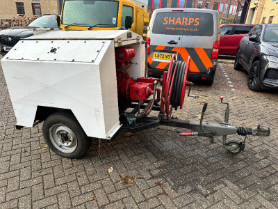 Neolith Trailer Jet, Flow Plant, Engine Type P4108, S/N 8509202, 4000 Psi, Twin Water Tank. YOM 1996. Fitted with Bull Hitch.