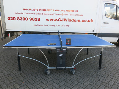 Cornilleou 250 Compact Technology Indoor Table Tennis Table on Four Wheels. Comes with Net, 1 x Bat & Box of Table Tennis Balls.