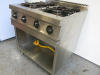 Charvet One Stainless Steel 4 Ring Gas Burner Top with Shelf Under, Model B00105. Size H90 x W80 x D75cm. - 8