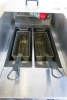 Lincat Freestanding Twin Tank Twin Basket Electric Deep Fat Fryer, Model 0E8105, S/N 30296864, 3 Phase. Size H110 x W41 x D80cm. - 5